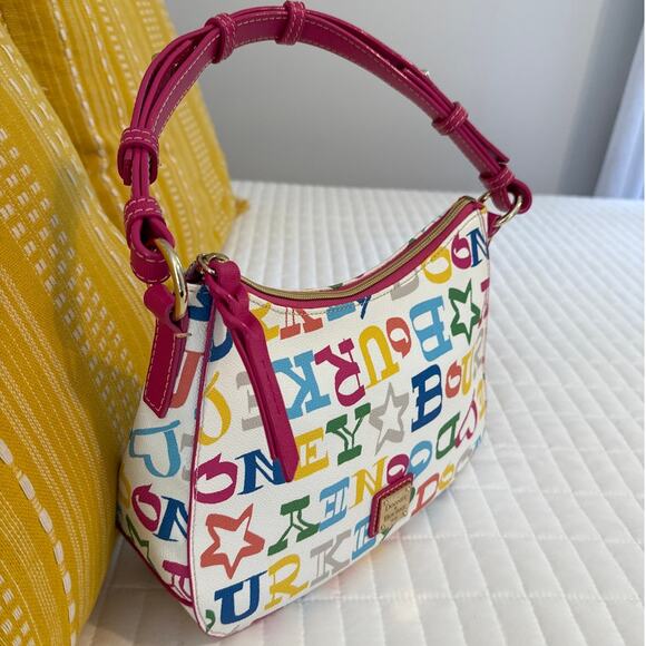 Dooney and Bourke Pebble Leather Small Kiley Hobo Pink Strap Y2K - Picture 2 of 11